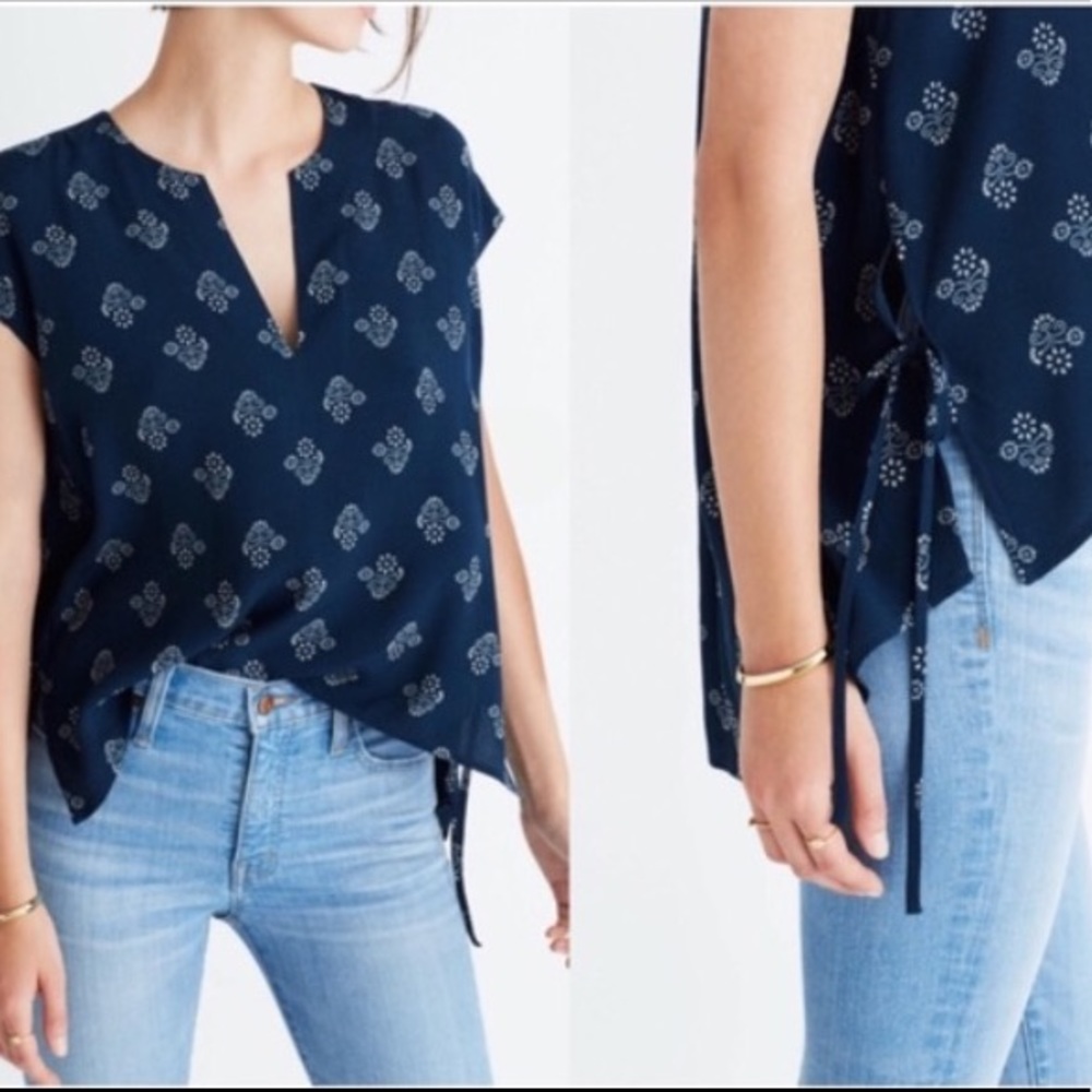 Madewell Skylight Side Tie Blouse